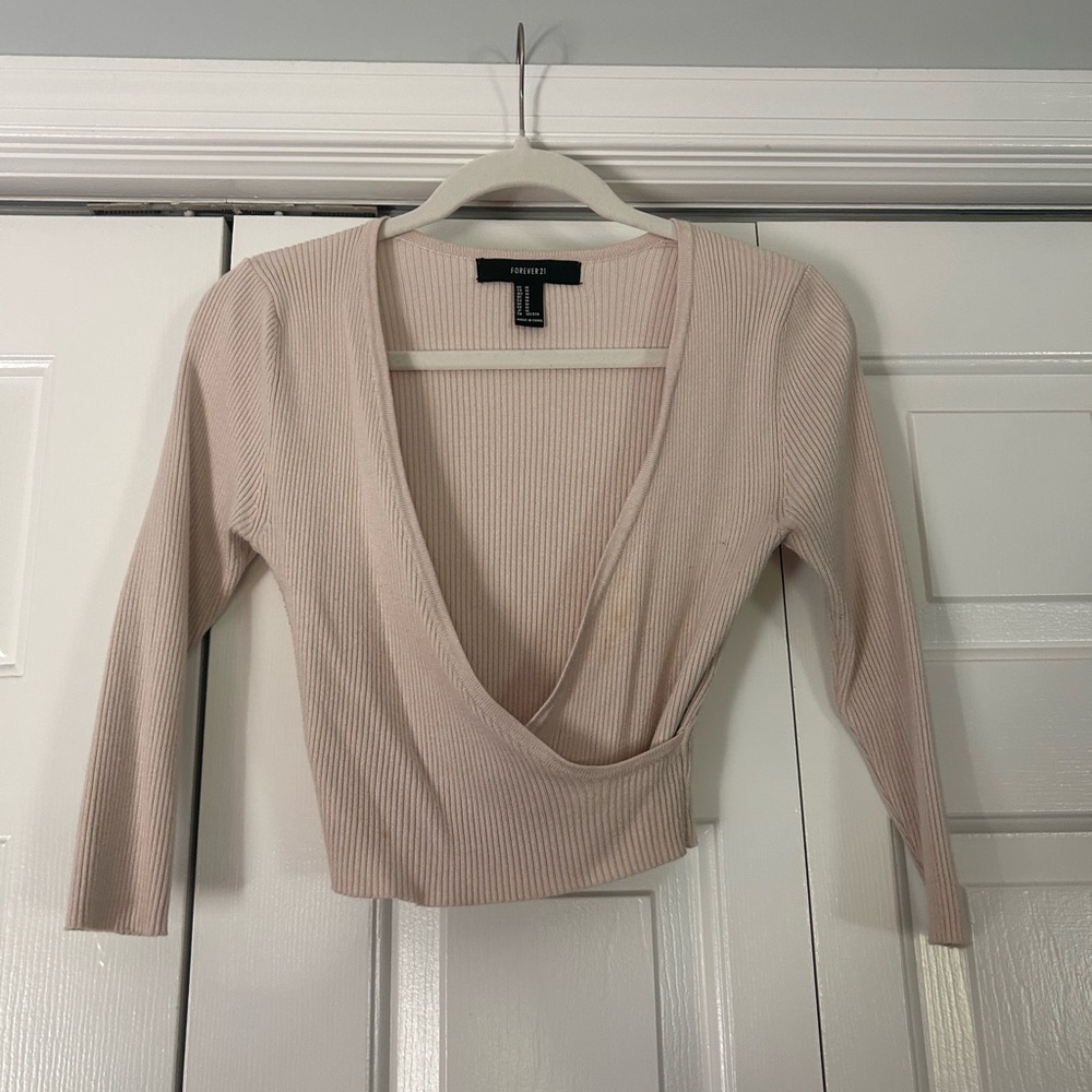 Forever 21 Women's Ribbed Wrap Top